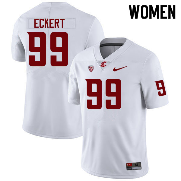 Women #99 Alec Eckert Washington State Cougars College Football Jerseys Sale-White